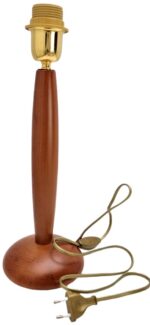 BASE LAMPADA ABAT JOUR IN LEGNO ATTACCO LAMPADINA E27 VITE GRANDE - immagine 7