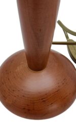 BASE LAMPADA ABAT JOUR IN LEGNO ATTACCO LAMPADINA E27 VITE GRANDE - immagine 15