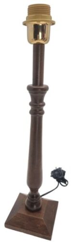 BASE LAMPADA ABAT JOUR IN LEGNO ATTACCO LAMPADINA E27 VITE GRANDE - immagine 6