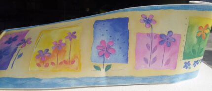 BORDURE ADHÉSIVE AVEC FLEURS 101332
