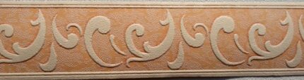 BORDURE ADHÉSIVE AVEC FOND ORANGE EFFET GAUFRÉ
