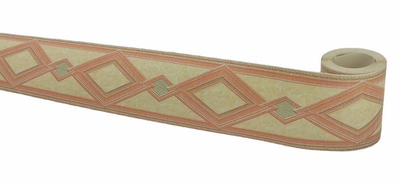 bordure-adhesive-losange-beige-saumon-347-05-267bd236 BORDURE ADHÉSIVE LOSANGE BEIGE / SAUMON 347-05 - immagine 1