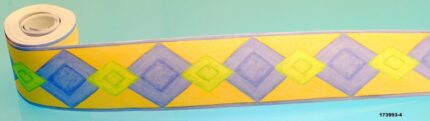 Bordure autocollante octogone bleue