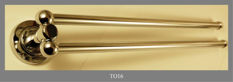 porte-serviette-double-en-laiton-chrome-79470789 PORTE SERVIETTE DOUBLE EN LAITON CHROME - immagine 1