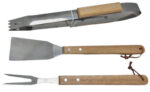 Set de 3 couverts inox BBQ