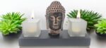 Base de Buddah & 2 bougies
