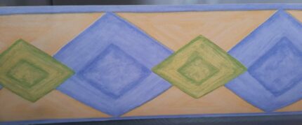 Bordure autocollante octogone bleue