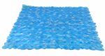 TAPIS DOUCHE ANTIDHERAPANT GALETTE BLEU AVEC VENTOUSES