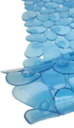 TAPIS DOUCHE ANTIDHERAPANT GALETTE BLEU AVEC VENTOUSES - immagine 3
