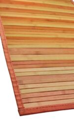 TAPIS BAMBOU ROUGE, ORANGE CRÉME 45 X 75 cm