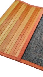 TAPIS BAMBOU ROUGE, ORANGE CRÉME 45 X 75 cm