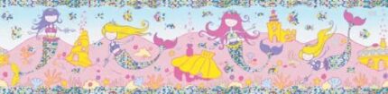 BORDURE ADHÉSIVE SIRÈNE ROSE
