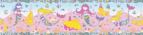 product-13948-0-6863aef5-500 BORDURE ADHÉSIVE SIRÈNE ROSE - immagine 1