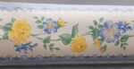 BORDURE ADHÉSIVE FLEUR BLEU ET JAUNE 177083
