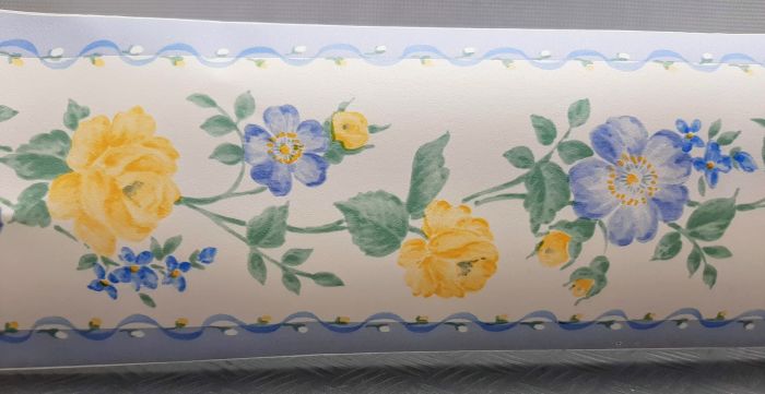 product-13979-0-8f2029fe-700 BORDURE ADHÉSIVE FLEUR BLEU ET JAUNE 177083