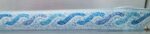 BORDURE ADHÉSIVE TRESSE MOSAIQUE BLEU