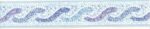 BORDURE ADHÉSIVE TRESSE MOSAIQUE BLEU