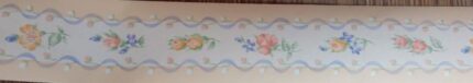 BORDURE ADHÉSIVE BEIGE AVEC FLEUR