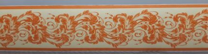BORDURE ADHÉSIVE AVEC VAGUES ORANGES