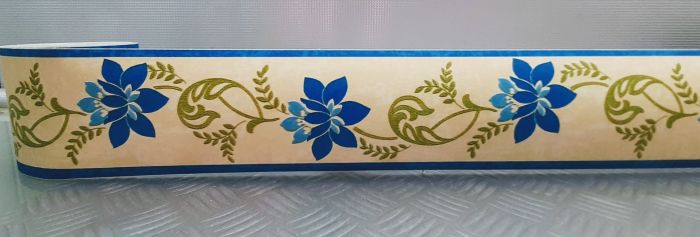 product-14276-0-fdcbc3a7-700 BORDURE ADHÉSIVE À FLEURS BLEUES