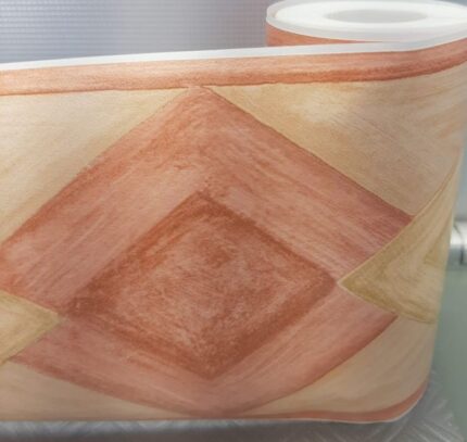 BORDURE ADHÉSIVE  ROSE LOSANGE