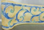 BORDURE ADHÉSIVE  AVEC ONDES BLEUES 31774