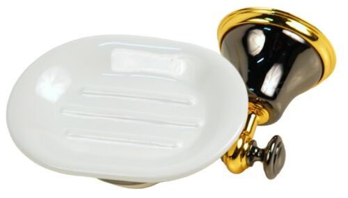 product-14896-0-2c4157d6-500 PORTE SAVON "CAMPANILE" NOIR DORÉ - immagine 1