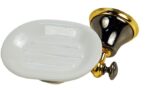 PORTE SAVON "CAMPANILE" NOIR DORÉ - immagine 4