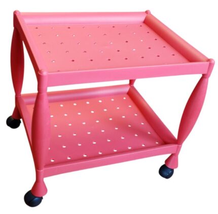 CHARIOT RECTANGULAIRE 2 NIVEAUX ROUGE "MODI"