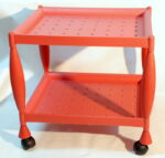 CHARIOT RECTANGULAIRE 2 NIVEAUX ROUGE "MODI" - immagine 4