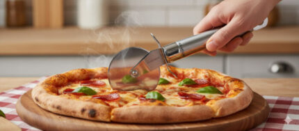 TAGLIA PIZZA ROTELLA IN ACCIAIO INOSSIDABILE 20 CM. DIAM LAMA 6 CM