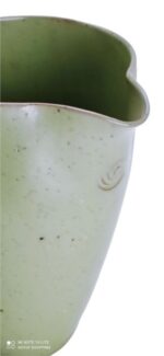 CARAFFA ARTIGIANALE IN CERAMICA VERDE FATTA A MANO CASA DECO - immagine 8