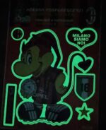 STICKERS CALCIO MILAN RIMOVIBILI  &  FOSFORESCENTI - immagine 3