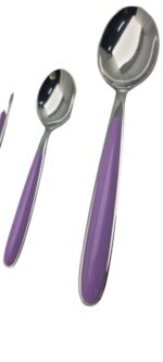 MORINOX FUNNY ENSEMBLE DE COUVERTS 24 PIÈCES 6 PERSONNES - INOX 18/10 COULEUR LILAS - immagine 5