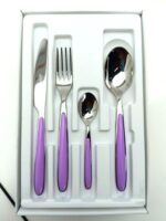MORINOX FUNNY ENSEMBLE DE COUVERTS 24 PIÈCES 6 PERSONNES - INOX 18/10 COULEUR LILAS - immagine 2