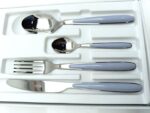 MORINOX FUNNY ENSEMBLE DE COUVERTS 24 PIÈCES 6 PERSONNES - INOX 18/10 COULEUR BLEU CLAIR - immagine 2