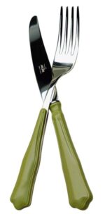 MORINOX COUVERTS OPÉRA 24 pcs. 6 PERSONNES INOX 18/10 et ABS VERT SAUGE - immagine 5