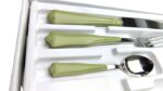 MORINOX COUVERTS OPÉRA 24 pcs. 6 PERSONNES INOX 18/10 et ABS VERT SAUGE - immagine 6