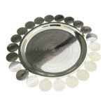 VASSOIO DECORATIVO CENTRO TAVOLA ACCIAIO INOX DIAM. 23 cm. - immagine 2