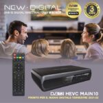 Decoder DVB-T2 265 HD HEVC H265 10 BIT, Alta definizione, HDMI, USB