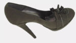 Scarpe donna décolleté tacco alto verde scuro vera pelle BY MARI - immagine 5