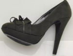 Scarpe donna décolleté tacco alto verde scuro vera pelle BY MARI