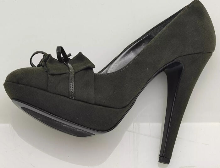 product-18412-0-c37812c5-700 Scarpe donna décolleté tacco alto verde scuro vera pelle BY MARI - immagine 1