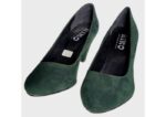 scarpe donna decolleté tacco alto verde scuro camoscio vera pelle tag 37 by riko - immagine 6