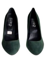 scarpe donna decolleté tacco alto verde scuro camoscio vera pelle tag 37 by riko - immagine 4