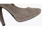 SCARPE DONNA DECOLLETE TACCO ALTO GRIGIO VERA PELLE CAMOSCIO TAG 36 BY ALYSA - immagine 4