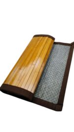 TAPPETO BAMBÙ TINTA UNITA MARRONE CHIARO 45X75 cm. - immagine 3