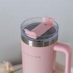 Flamingueo Tazza Termica - Borraccia con Cannuccia Rosa - immagine 3