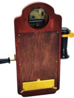 TÉLÉPHONE VINTAGE ANTIQUE DÉCO AVEC HORLOGE ET RADIO 36 X 16 cm. - immagine 2