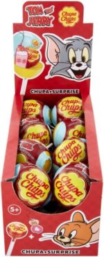 Chupa Chups Surprise Tom&Jerry, 16 Lollipop, Gusto Fragola - immagine 2